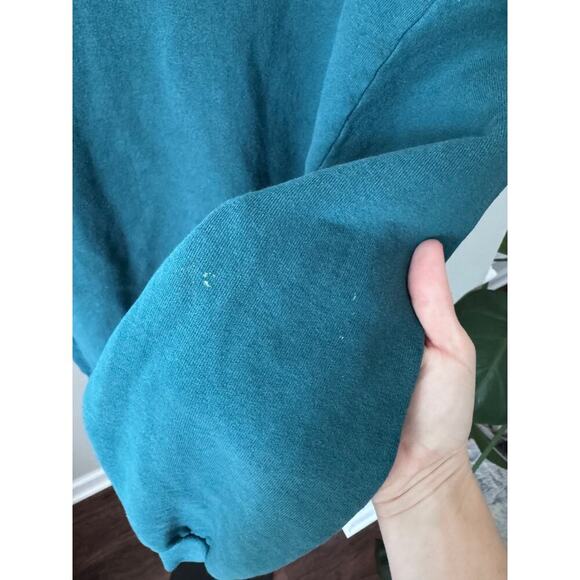 Jerzee Glacier Park Vintage 1/4 Zip Pullover Teal - Picture 5 of 6